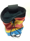 Wonder Woman Chalkbag Red and Blue and White Stars Rock Climbing