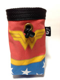 Wonder Woman Chalkbag Red and Blue and White Stars Rock Climbing